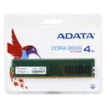 رم تک کاناله کامپیوتر DDR4 ای دیتا مدل PC4-21300 ظرفیت 4GB فرکانس 2666MHz تاخیر CL19 مدل (AD4U2666J4G19-B)