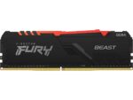 رم کینگستون DDR4 مدل FURY Beast RGB ظرفیت 16GB باس 3200MHz